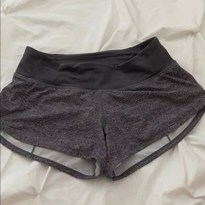 Grey speed up lulu lemon shorts
